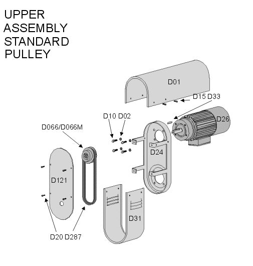 D121 - Rear Plate/Fixed Pulleys